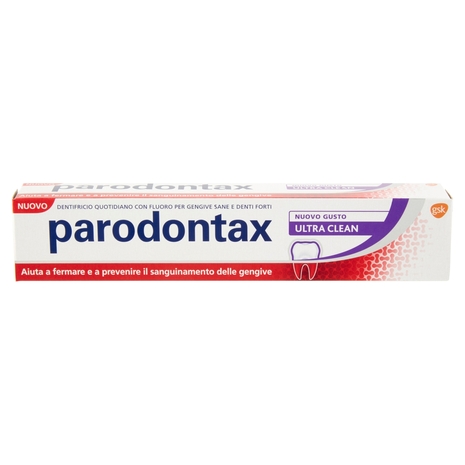 Parodontax ultra clean dentifricio quotidiano con fluoro per gengive più sane e denti forti 75 ml